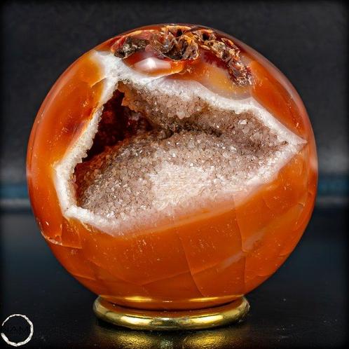 Natuurlijk carnelian Bol- 560.61 g, Verzamelen, Mineralen en Fossielen