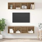 vidaXL Wand TV Kast 4 pcs artisanaal eikenkleurig 37 x 37 x, Huis en Inrichting, Verzenden, Nieuw