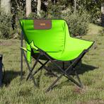 vidaXL Campingstoelen 2 st met vakje inklapbaar groen, Tuin en Terras, Verzenden, Nieuw