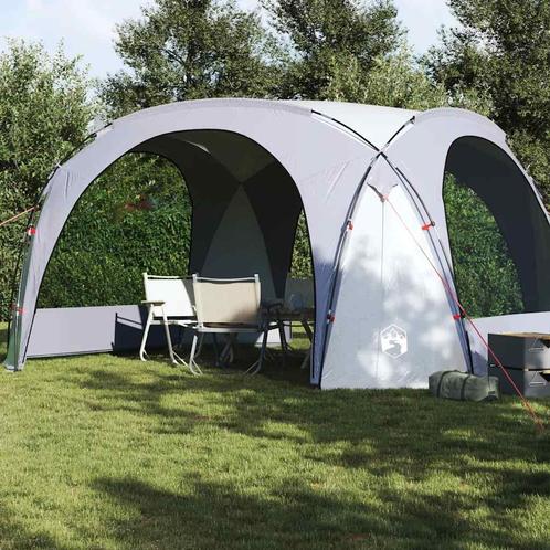 vidaXL Tente de réception blanc et gris imperméable, Caravans en Kamperen, Tenten, Verzenden