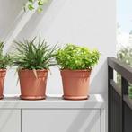 vidaXL Ronde Bloempot 6 pcs Baksteenrood Ø 19 x 16 cm, Tuin en Terras, Bloempotten, Verzenden, Nieuw