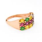 Zonder Minimumprijs - Ring Verguld Toermalijn - 18kt goud, Handtassen en Accessoires, Ringen, Nieuw