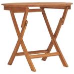 Inklapbare teakhout tafel 85cm | Tweede kansje | OP=OP, Verzenden, Nieuw, Rond, Teakhout