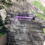 vidaXL Déversoir pour cascade avec LED RVB Acrylique 60, Jardin & Terrasse, Pièces d'eau & Fontaines, Neuf, Verzenden