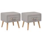 vidaXL Nachtkastjes 2 st 40x35x40 cm stof grijs, Huis en Inrichting, Slaapkamer | Nachtkastjes, Verzenden, Nieuw