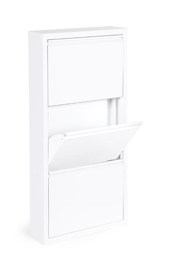 2dekans | Bizzotto Eyvin schoenenrek drie vakken – wit – 50, Huis en Inrichting, Kasten | Schoenenkasten, Ophalen of Verzenden