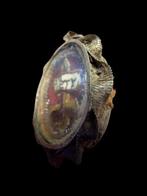 Reliekhouder - Zilver, Glas, Textiel - 1700-1750 - Fragment