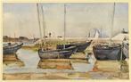 André-Léon Vivrel (1886-1976) - Bretagne, bateaux à marée