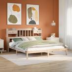 vidaXL Bed met boekenkast zonder matras massief grenenhout, Huis en Inrichting, Verzenden, Nieuw