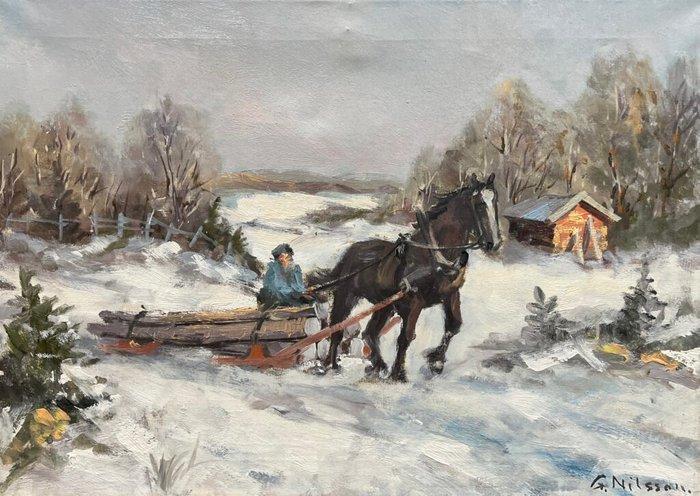 Europese school (XX) - Ember Beneath the Frost - NO RESERVE, Antiek en Kunst, Kunst | Schilderijen | Klassiek
