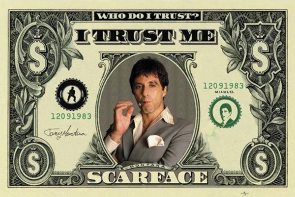 Hole in the Wall Scarface Maxi Poster-Scarface Dollar, Verzamelen, Posters, Ophalen of Verzenden
