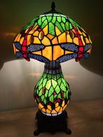 Tiffany tafellamp Studio style Green Dragonfly met 2
