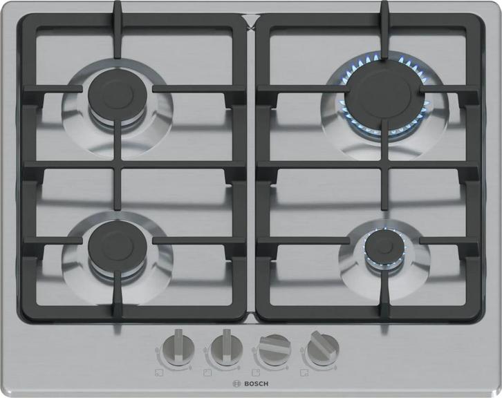 Bosch PGP6B5K90 - Gaskookplaat - 60 cm - RVS, Electroménager, Tables de cuisson, Enlèvement ou Envoi