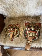 2 Barong-maskers uit Bali - Hout - Indonesië - Eind 20e eeuw