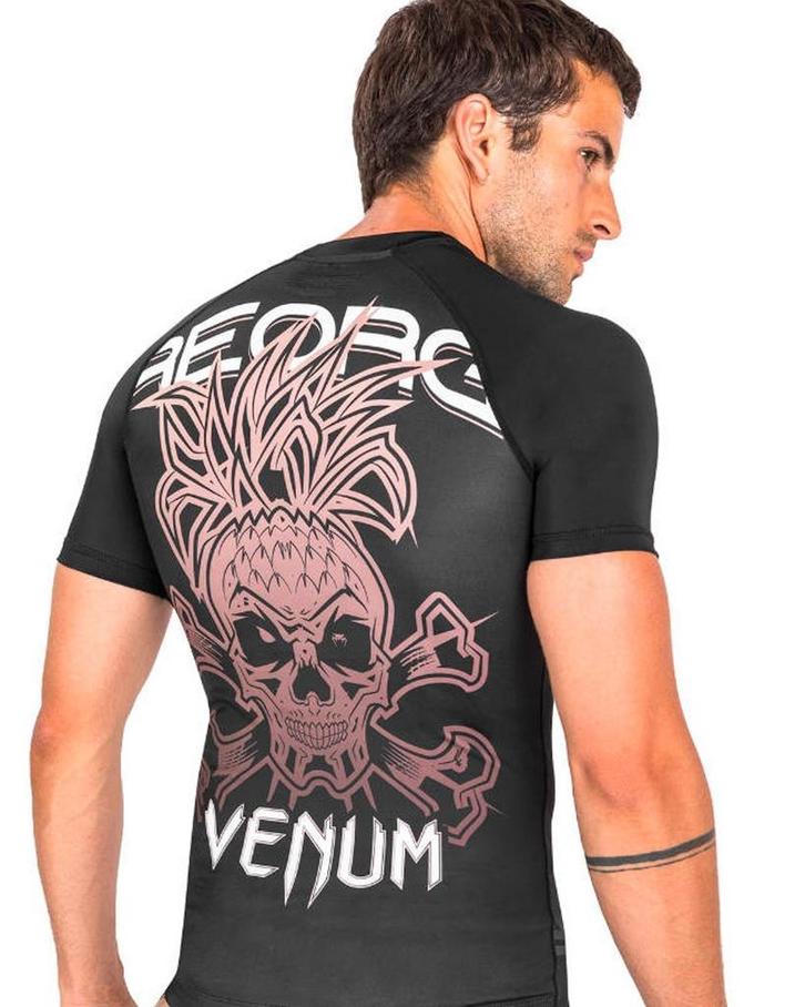Venum Reorg Rash Guard Korte Mouwen Zwart, Kleding | Heren, Sportkleding, Zwart, Maat 46 (S) of kleiner, Nieuw, Vechtsport, Verzenden