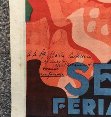 Braulio Ruiz Sanchez - Original Feria de Sevilla poster,
