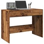 vidaXL Bureau 101x50x76,5 cm bewerkt hout oud houtkleurig, Huis en Inrichting, Verzenden, Nieuw