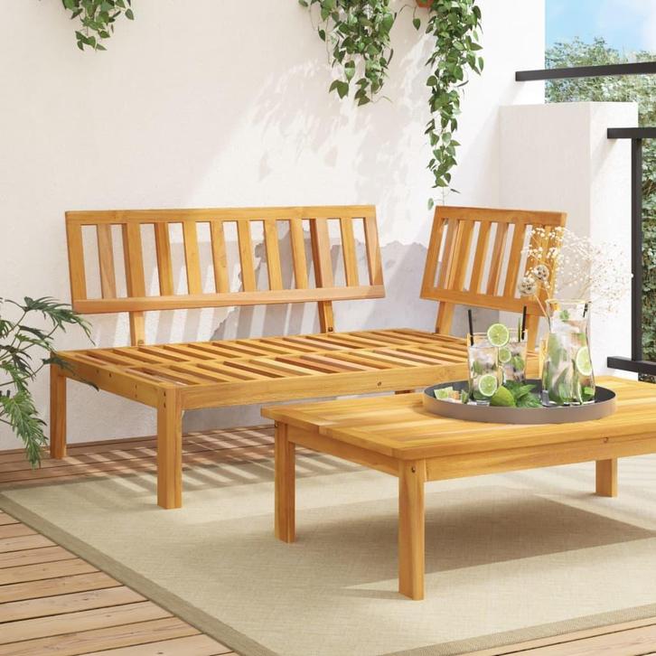 vidaXL Tuinhoekbank pallet massief acaciahout, Tuin en Terras, Tuinsets en Loungesets, Nieuw, Verzenden