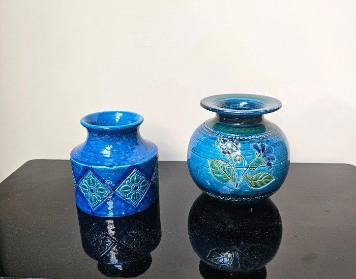 Bitossi - Aldo Londi - Bloempot (2) - Rimini Blu - Keramiek, Antiek en Kunst, Antiek | Glaswerk en Kristal