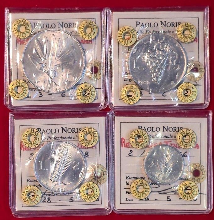 Italië. Lotto 8 monete 1948-1956 (Zonder minimumprijs), Postzegels en Munten, Munten | Europa | Niet-Euromunten