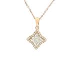 Ketting met hanger - 18 karaat Witgoud -  0.37ct. tw., Handtassen en Accessoires