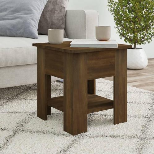 vidaXL Salontafel 40x40x42 cm bewerkt hout bruin eikenkleur, Maison & Meubles, Tables | Tables de salon, Envoi