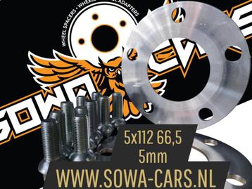 Spacers 5mm Mercedes A,CLA,CLS,CLK 5x112 Spoorverbreders beschikbaar voor biedingen