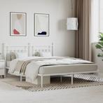 vidaXL Bedframe met hoofdbord metaal wit 180x200 cm, Huis en Inrichting, Slaapkamer | Bedden, Verzenden, Nieuw