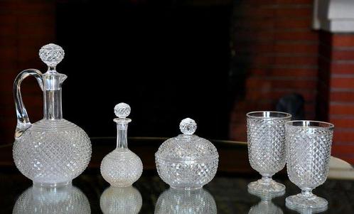 Baccarat - Service à boisson (6) - Cristal - Service de nuit, Antiek en Kunst, Antiek | Glaswerk en Kristal