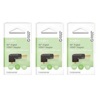 Haakse HDMI adapter | Nedis | 3 stuks