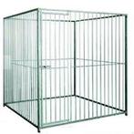 Hondenren 1.5 x 1.5 met deur - 8 cm spijl, Nieuw