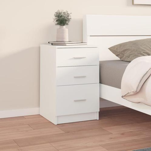vidaXL Nachtkastje 40x40x63 cm bewerkt hout wit, Huis en Inrichting, Slaapkamer | Nachtkastjes, Nieuw, Verzenden