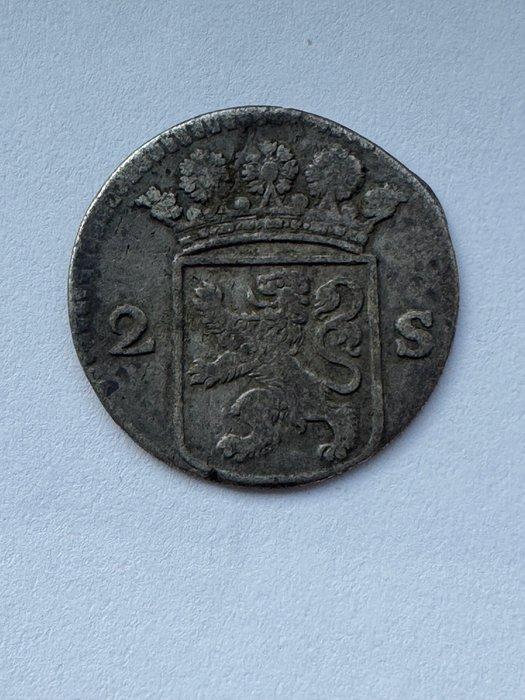 Nederland, Holland 2 of Dubbele Stuiver 1729 (Zonder, Postzegels en Munten, Munten | Nederland