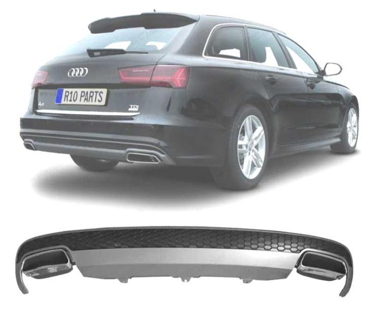 Diffuseur Pour Audi A6 12-15 Look Restyling + Embouts DEcha, Autos : Pièces & Accessoires, Carrosserie & Tôlerie, Envoi