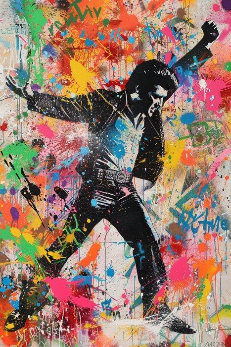 Dine Chanima (XX-XXI) - (XXL Giant ART) Elvis Graffiti, Antiek en Kunst, Kunst | Designobjecten