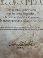 Lettre - Präsident Fidel Castro - Original Signatur -, Collections