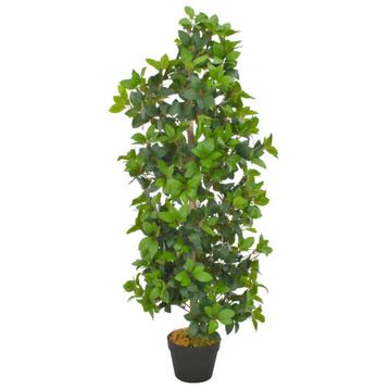 vidaXL Kunstplant met pot laurierboom 120 cm groen, Verzenden