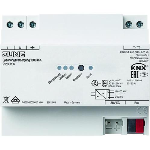 Jung KNX-voedingseenheid 1280 MA - 21280REG, Doe-het-zelf en Bouw, Elektriciteit en Kabels, Verzenden