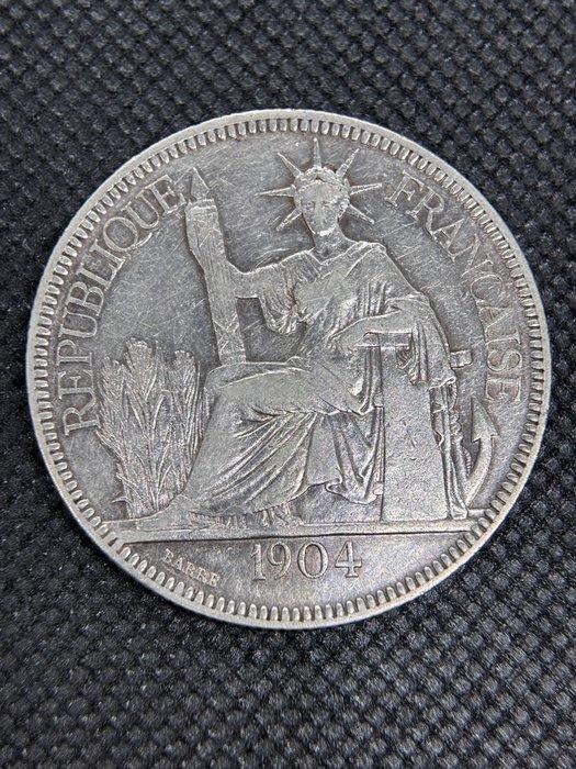 Frans Indochina. Piastre de commerce 1904-A (Zonder, Postzegels en Munten, Munten | Europa | Euromunten