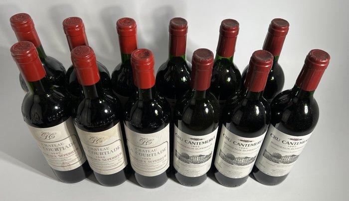 1989 x6 Château La Courtiade & 1992 x6 Cru Cantemerle -, Verzamelen, Wijnen