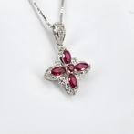 Zonder Minimumprijs - Halsketting Verguld Robijn - Topaas -, Nieuw