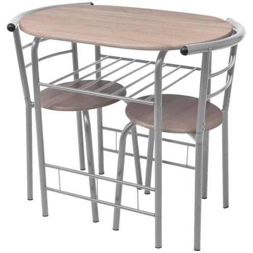 vidaXL Ontbijtbarset MDF, Huis en Inrichting, Complete eetkamers, Nieuw, Verzenden