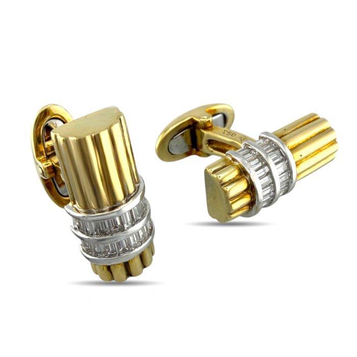 Manchetknopen - 18 karaat Geel goud, Exclusieve 18K Geel, Handtassen en Accessoires, Antieke sieraden