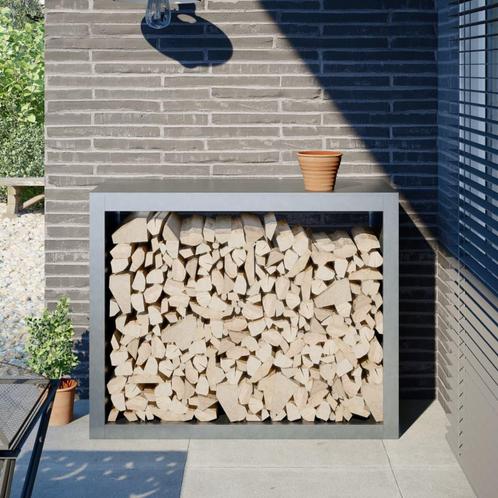 vidaXL Haardhoutrek 100x40x80 cm gegalvaniseerd staal, Tuin en Terras, Brandhout, Verzenden