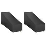 vidaXL Ligbedhoezen 2 st met 12 oogjes 200x65x35/60 cm, Tuin en Terras, Verzenden, Nieuw