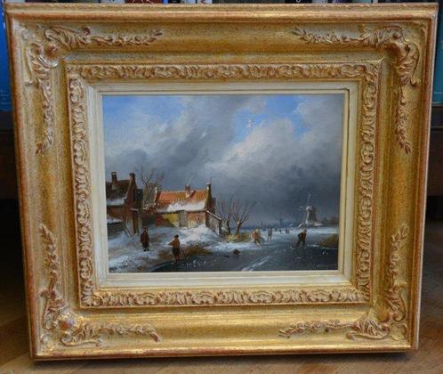 Charles Henri Joseph Leickert (1816-1907) - IJsgezicht, Antiek en Kunst, Kunst | Schilderijen | Klassiek
