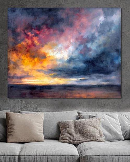 Chrystian Milanowski - Dramatic Skies - XL, Antiek en Kunst, Kunst | Schilderijen | Modern