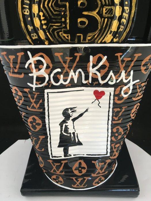 Norman Gekko - BANKSY Louis Vuitton Bitcoin, Antiek en Kunst, Kunst | Designobjecten