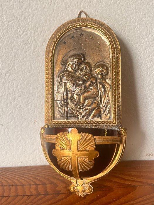 Wijwatervat - 1910-1920 - Met religieuze afbeelding, Antiek en Kunst, Antiek | Boeken en Manuscripten