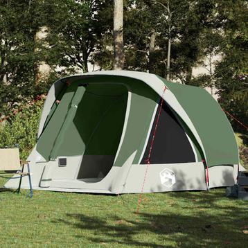 vidaXL Gezinstent 6-persoons waterdicht groen, Caravans en Kamperen, Verzenden, Nieuw